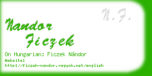 nandor ficzek business card
