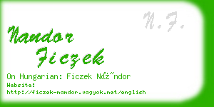 nandor ficzek business card